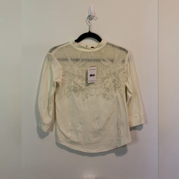 Free People Cream Primrose Tee - Picture 2 of 6